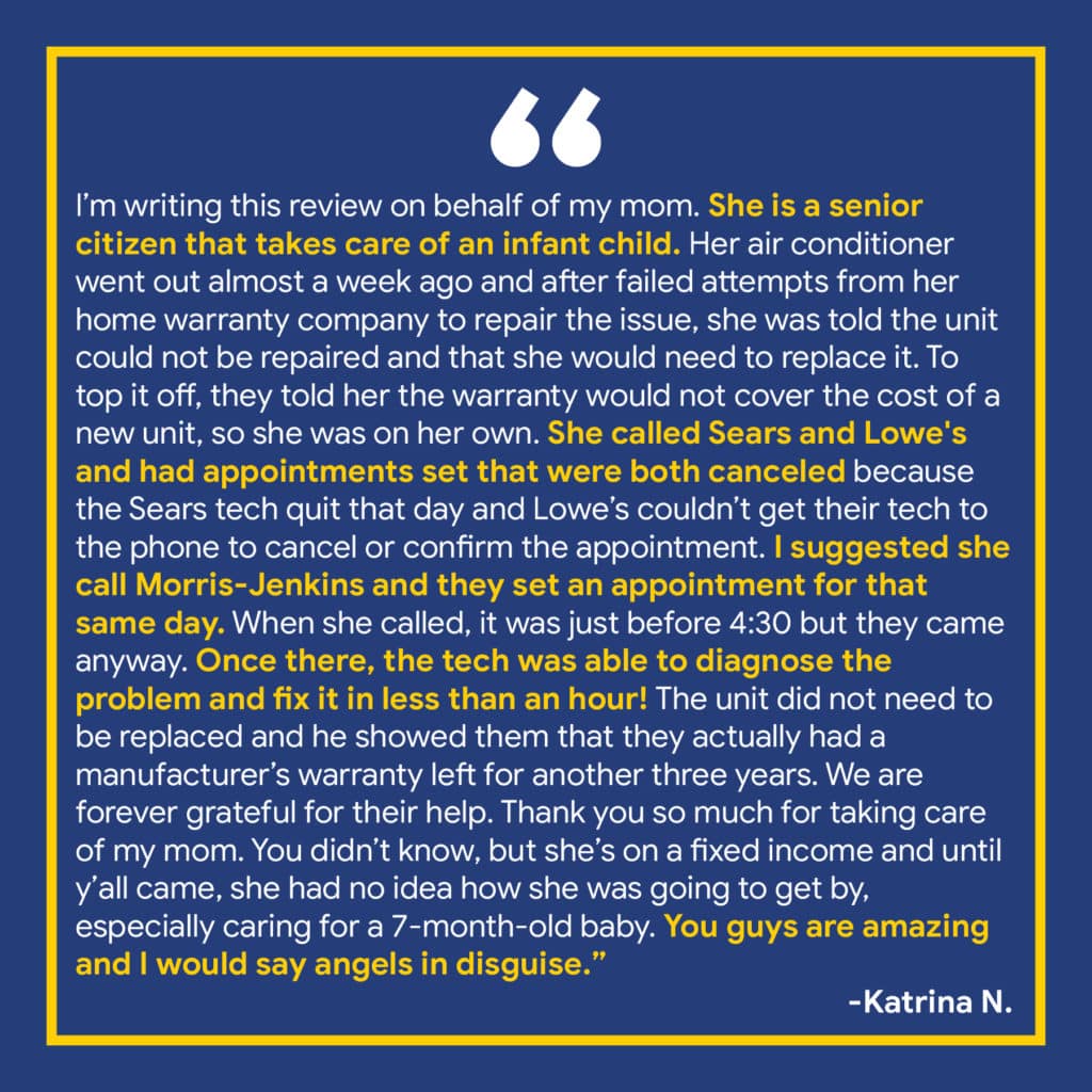 A customer review