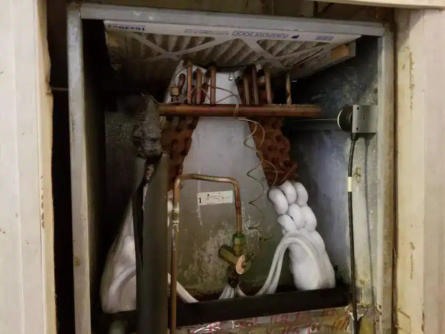 Frozen coils on an ac unit