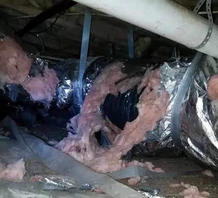 torn up ductwork