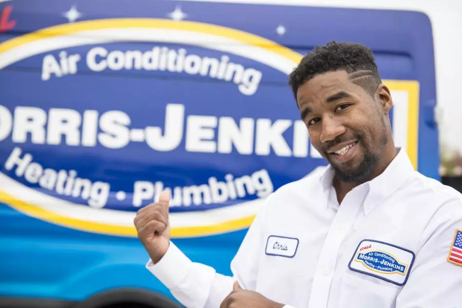 morris jenkins employee and morris jenkins' branded van