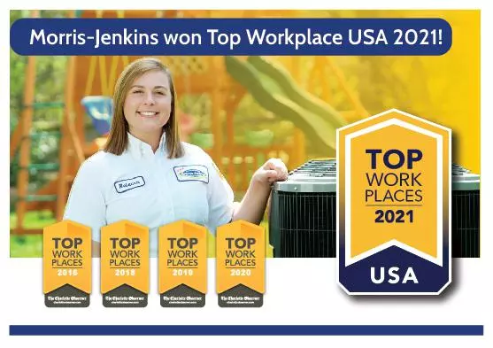 Morris-Jenkins Top Workplace USA 2021.