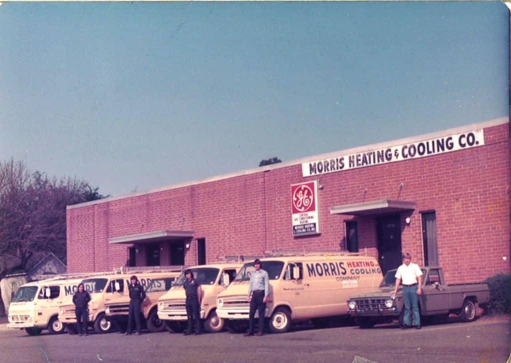 old Morris Heating & Cooling vans