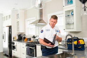 Water Quality Service Technician in the Kitchen