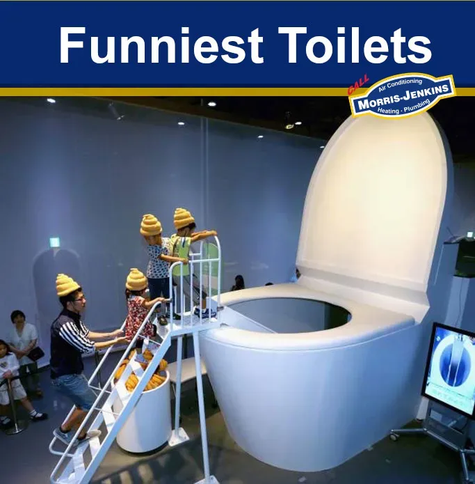 A picture of a giant toilet slide.